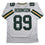 Autographed/Signed Dave Robinson HOF 13 Green Bay White Football Jersey JSA COA