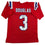 Autographed/Signed DeMario Douglas New England Red Football Jersey Beckett BAS COA