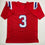 Autographed/Signed DeMario Douglas New England Red Football Jersey Beckett BAS COA
