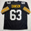 Autographed/Signed Dermontti Dawson HOF 12 Pittsburgh Black Football Jersey JSA COA