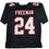Autographed/Signed Devonta Freeman Atlanta Retro Black Football Jersey Beckett BAS COA