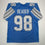 Autographed/Signed D.J. DJ Reader Detroit Blue Football Jersey Beckett BAS COA