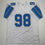 Autographed/Signed D.J. DJ Reader Detroit White Football Jersey Beckett BAS COA