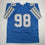 Autographed/Signed D.J. DJ Reader Detroit Blue Football Jersey Beckett BAS COA