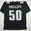 Autographed/Signed Jaelan Phillips Philadelphia Black Football Jersey PSA/DNA COA