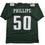 Autographed/Signed Jaelan Phillips Philadelphia Midnight Green Football Jersey PSA/DNA COA