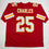 Autographed/Signed Jamaal Charles Kansas City Red Football Jersey JSA COA