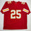 Autographed/Signed Jamaal Charles Kansas City Red Football Jersey JSA COA