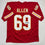Autographed/Signed Jared Allen Kansas City Red Football Jersey Beckett BAS COA