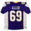 Autographed/Signed Jared Allen Minnesota Purple Football Jersey Beckett BAS COA