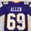 Autographed/Signed Jared Allen Minnesota Purple Football Jersey Beckett BAS COA