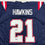 Autographed/Signed Jaylinn Hawkins New England Blue Football Jersey Beckett BAS COA