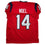 Autographed/Signed Jaylin Noel Houston Red Football Jersey JSA COA