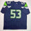 Autographed/Signed Malcolm Smith Seattle Blue Football Jersey Beckett BAS COA