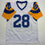 Autographed/Signed Marshall Faulk St. Louis Retro White Football Jersey Beckett BAS COA