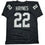 Autographed/Signed Michael Mike Haynes HOF 97 Oakland Black Football Jersey Beckett BAS COA
