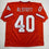 Autographed/Signed Mike Alstott Tampa Bay Orange Creamsicle Football Jersey Beckett BAS COA