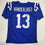 Autographed/Signed Mike Vanderjagt Indianapolis Blue Football Jersey JSA COA