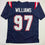 Autographed/Signed Milton Williams New England Blue Football Jersey Beckett BAS COA