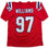 Autographed/Signed Milton Williams New England Red Football Jersey Beckett BAS COA