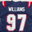 Autographed/Signed Milton Williams New England Blue Football Jersey Beckett BAS COA
