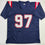 Autographed/Signed Milton Williams New England Blue Football Jersey Beckett BAS COA