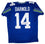 Autographed/Signed Sam Darnold Seattle Blue Retro Football Jersey Beckett BAS COA