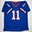 Autographed/Signed Scott Norwood Buffalo Blue Football Jersey Beckett BAS COA