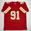Autographed/Signed Tamba Hali Kansas City Red Football Jersey Beckett BAS COA