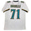 Autographed/Signed Tony Boselli HOF 22 Jacksonville White Football Jersey Beckett BAS COA