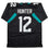 Autographed/Signed Travis Hunter Jacksonville Black Football Jersey Beckett BAS COA