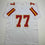 Autographed/Signed Willie Roaf HOF 2012 Kansas City White Football Jersey Beckett BAS COA