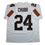 Autographed/Signed Nick Chubb Cleveland White Football Jersey Beckett BAS COA