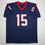 Autographed/Signed Will Fuller Houston Blue Football Jersey JSA COA