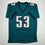 Autographed/Signed Zack Baun Philadelphia Green Football Jersey Beckett BAS COA