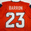 Autographed/Signed Jahdae Barron Denver Orange Football Jersey Beckett BAS COA