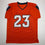 Autographed/Signed Jahdae Barron Denver Orange Football Jersey Beckett BAS COA