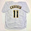 Autographed/Signed Jackson Chourio Milwaukee Pinstripe Baseball Jersey Beckett BAS COA