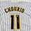 Autographed/Signed Jackson Chourio Milwaukee Pinstripe Baseball Jersey Beckett BAS COA
