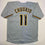 Autographed/Signed Jackson Chourio Milwaukee Grey Baseball Jersey Beckett BAS COA