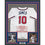 Framed Autographed/Signed Chipper Jones 35x39 Atlanta White Stat Baseball Jersey JSA COA
