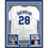 Framed Autographed/Signed Pedro Guerrero 35x39 Los Angeles LA White Baseball Jersey Beckett BAS COA