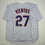 Autographed/Signed Mark Vientos New York Pinstripe Baseball Jersey Beckett BAS COA