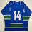 Autographed/Signed Alexandre Alex Burrows Vancouver Blue Hockey Jersey Beckett BAS COA