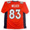 Autographed/Signed Wes Welker Denver Orange Football Jersey JSA COA