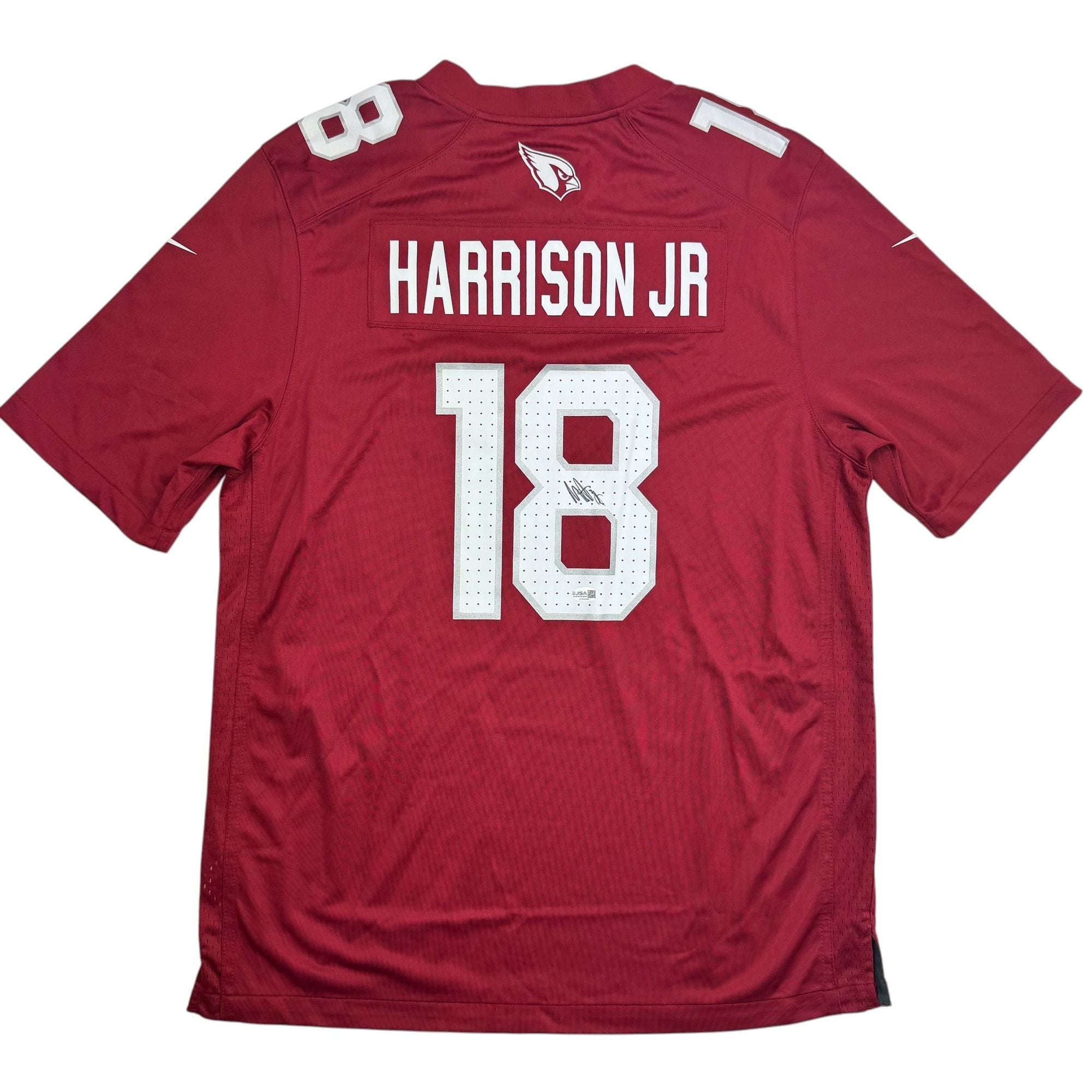 Autographed/Signed Marvin Harrison Jr. Arizona Cardinals Red Authentic Football Jersey Beckett BAS COA