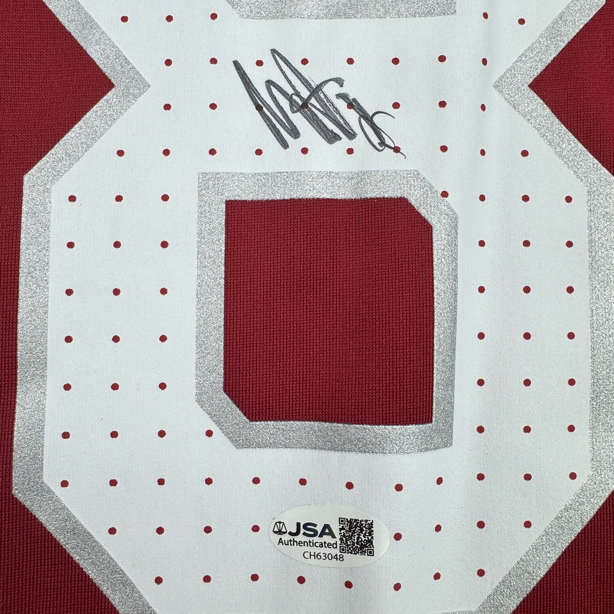 Autographed/Signed Marvin Harrison Jr. Arizona Cardinals Red Authentic Football Jersey Beckett BAS COA