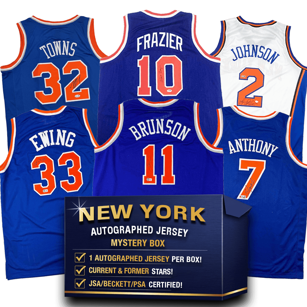 Autographed/Signed New York Basketball Jersey Mystery Box with PSA JSA or Beckett COA