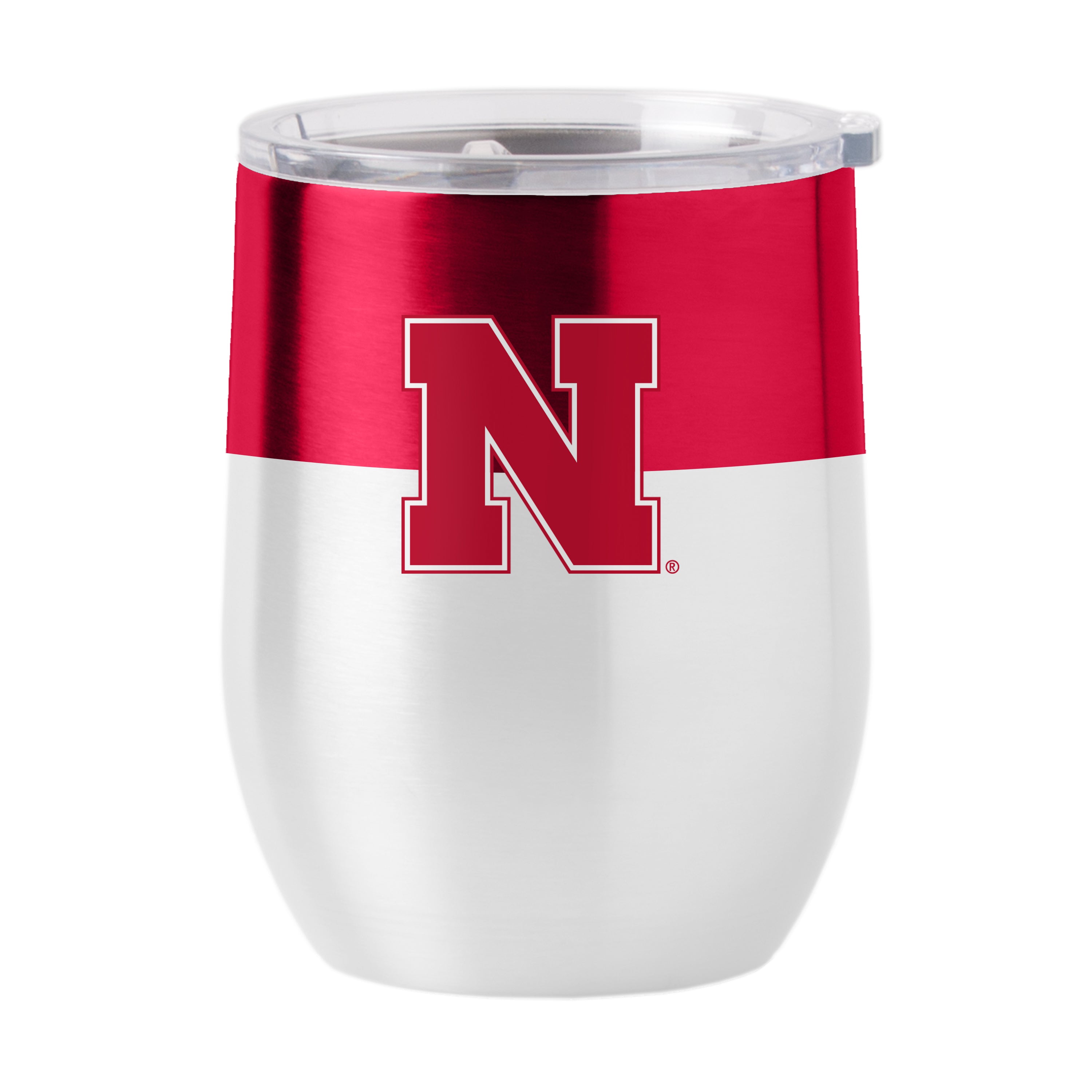 Nebraska 16oz Colorblock Stainless Curved Beverage