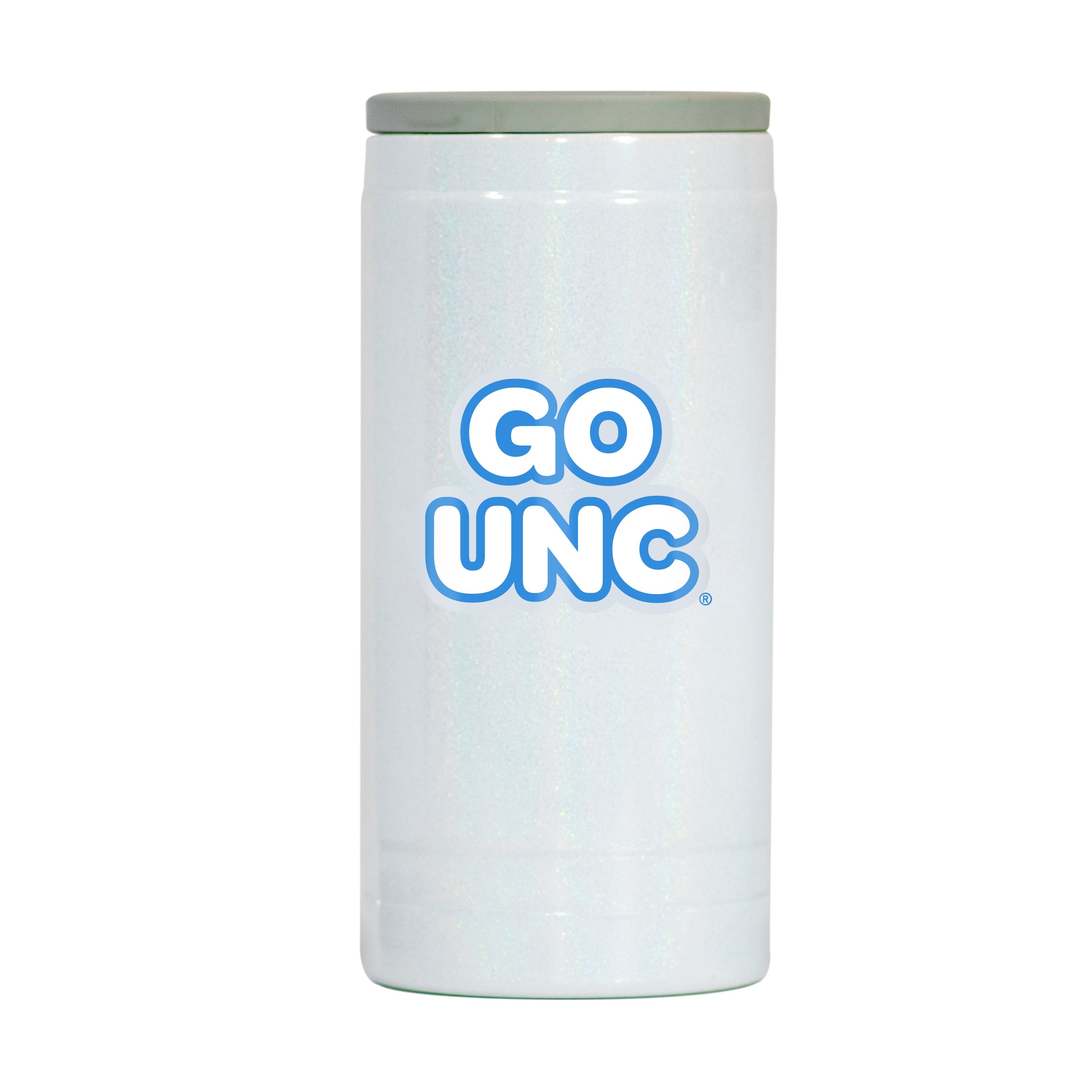North Carolina 12oz Bubble Iridescent Slim Coolie